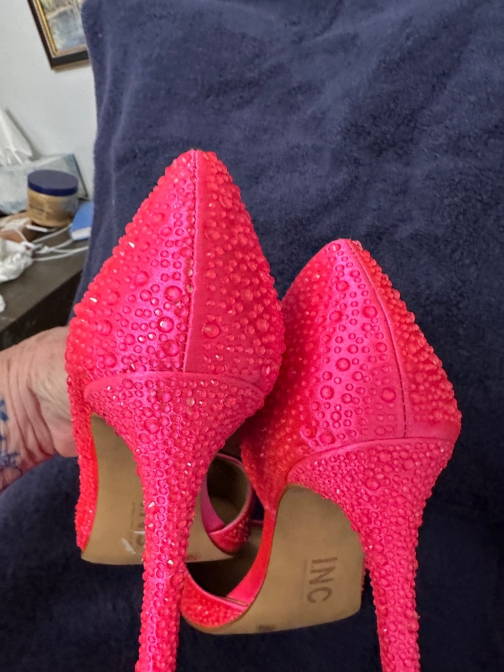 INC Rhinestone Pink Pumps 7.5 - Picture 7 of 9